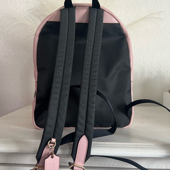 Coach charlie medium backpack light khaki and pink blossom - Picture 10 of 13